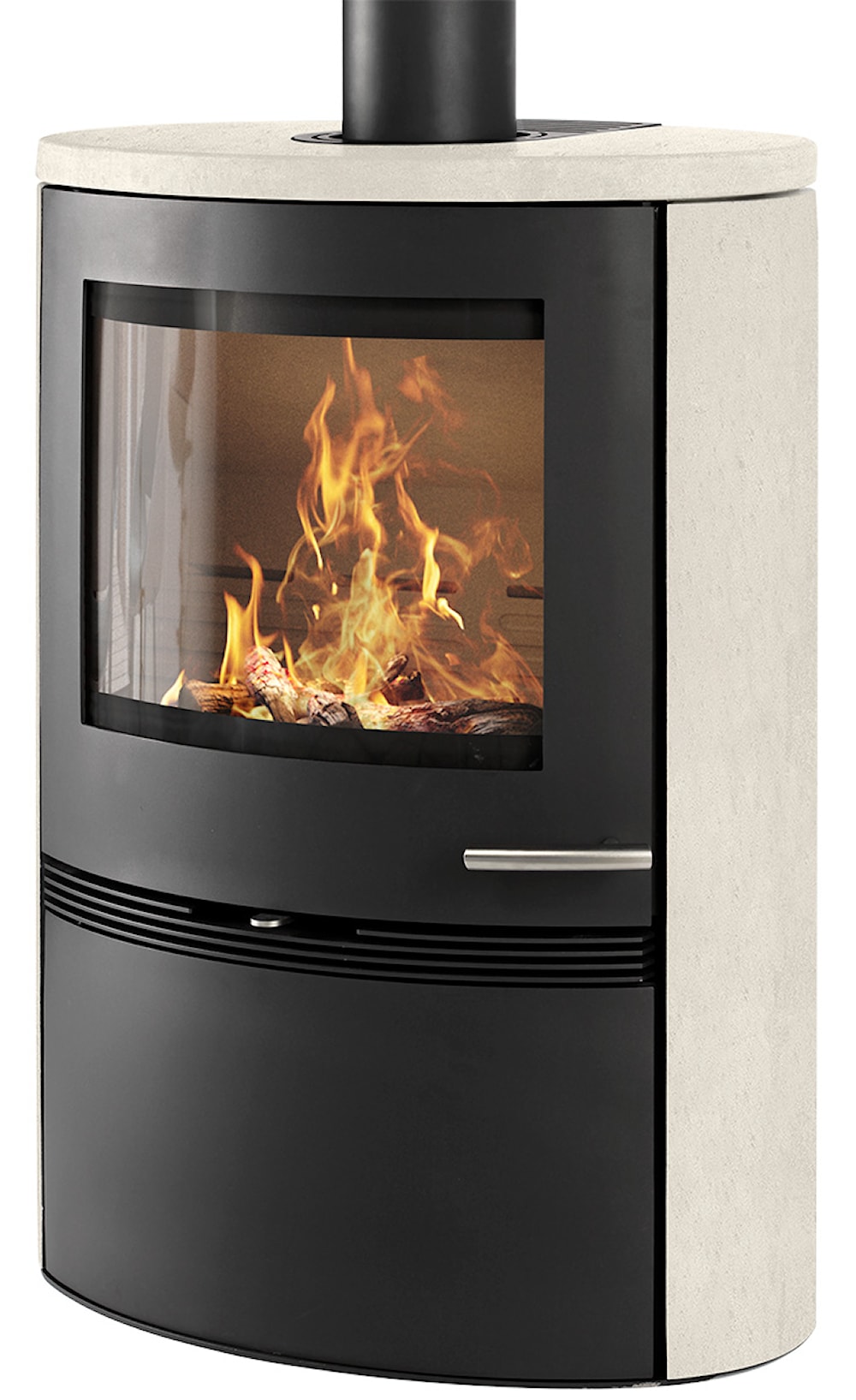 TermaTech TT22HS white, sandsten Braskaminer frilagd