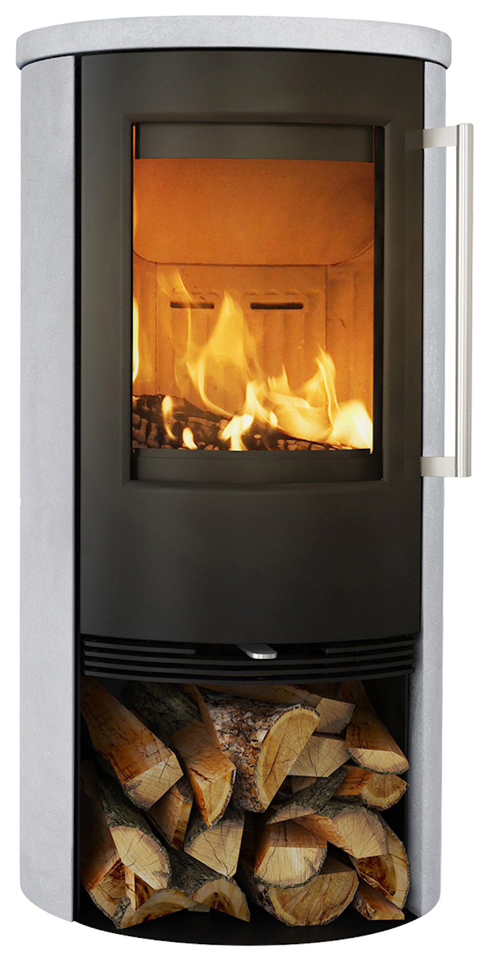 TermaTech TT21RS Grey, sandsten Braskaminer frilagd